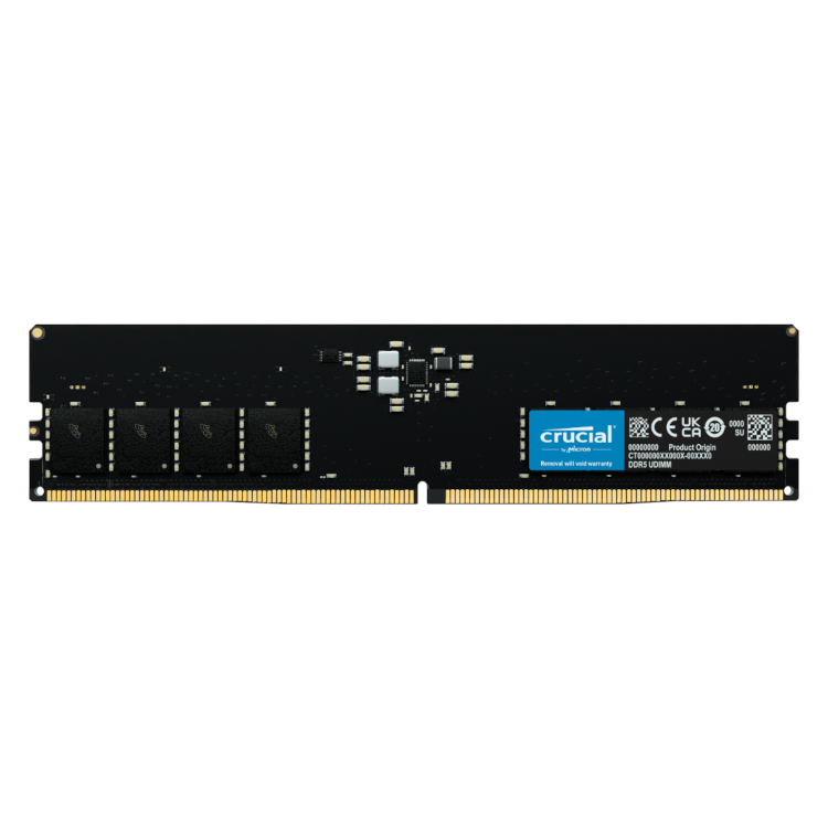 Crucial MTC20C2085S1EC56BD1R DDR5 32GB ② Crucial 32GB (1 x 32GB) DDR5 5600MHz UDIMM Memory CT32G56C46U5