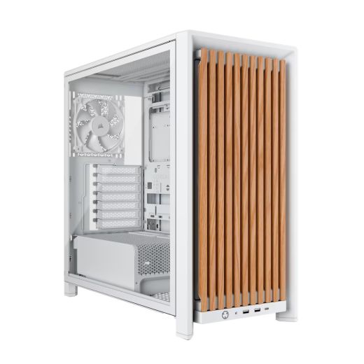 Corsair FRAME 4000D Wood RS White/Oak Mid Tower Case CC-9011341-WW