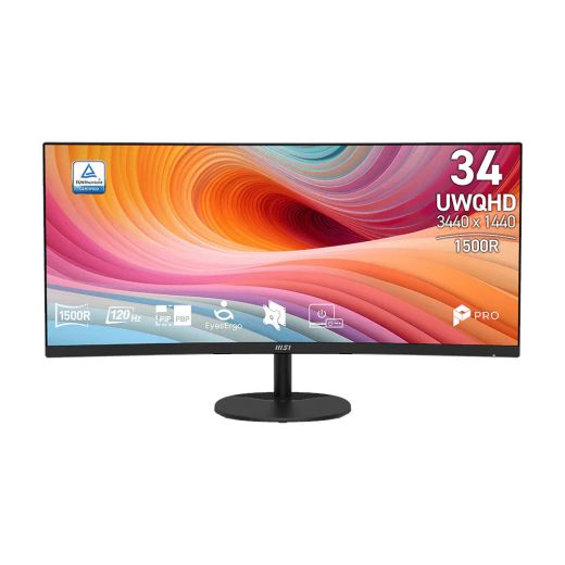MSI PRO MP341CQ E12 34" 2K Curved Business Monitor