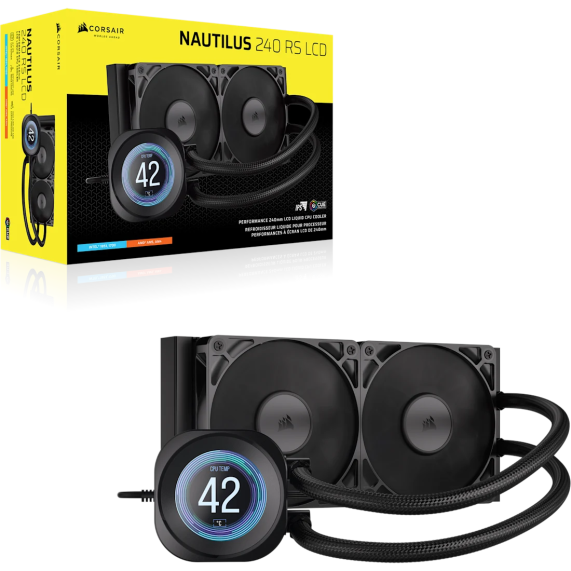 CORSAIR NAUTILUS 240 RS LCD 本体 Corsair Nautilus 240 RS LCD Black Liquid CPU Cooler for Intel/AMD