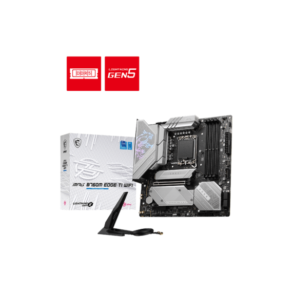 MSI MPG B760M Edge TI WIFI LGA1700 DDR5 MATX Motherboard – High
