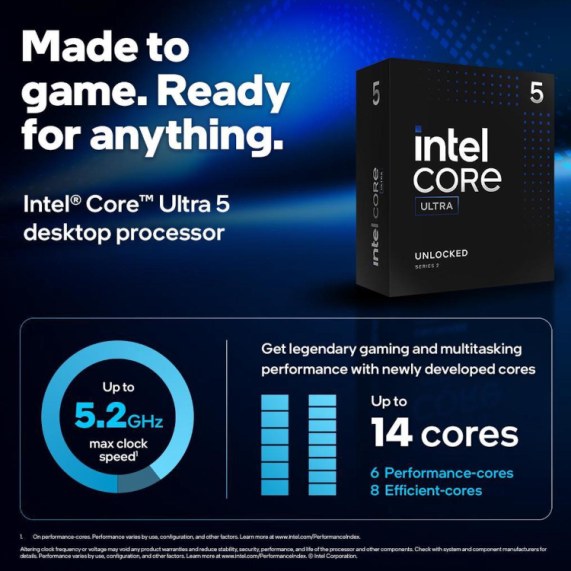 Intel Arrow Lake Core Ultra 5 245K 4.2 GHz LGA1851 Processor