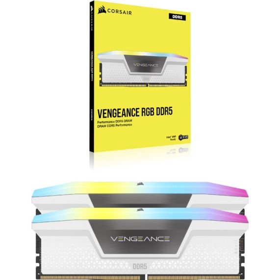 Corsair VENGEANCE RGB 32GB (2x16GB) DDR5 5200MHz White Memory